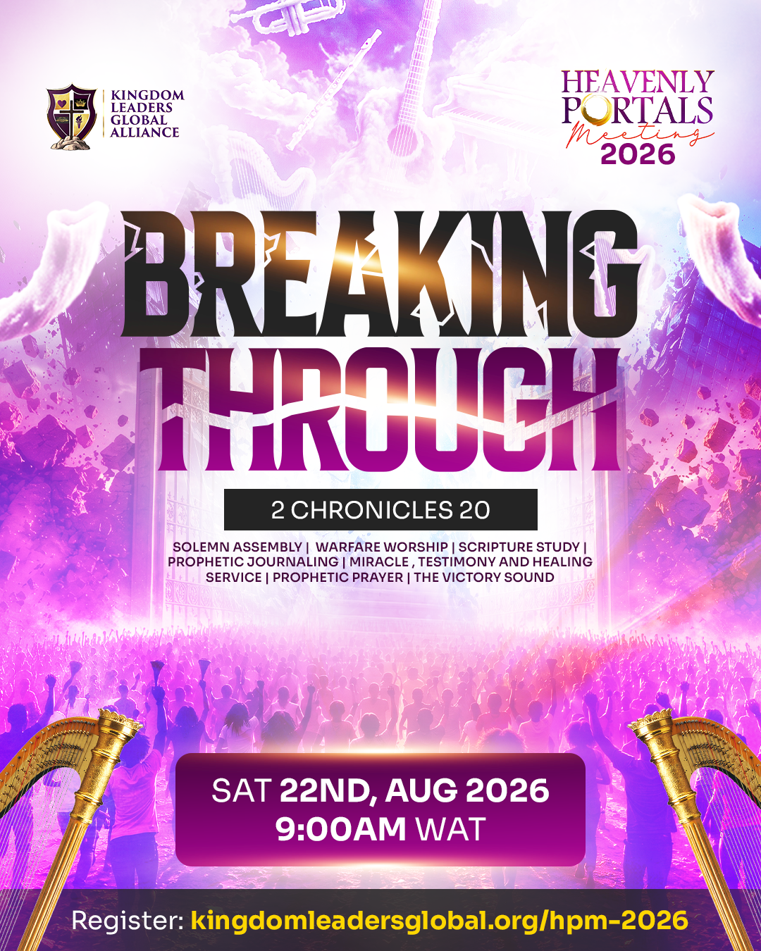 Heavenly Portals Meeting 2026 — Breaking Through — event poster