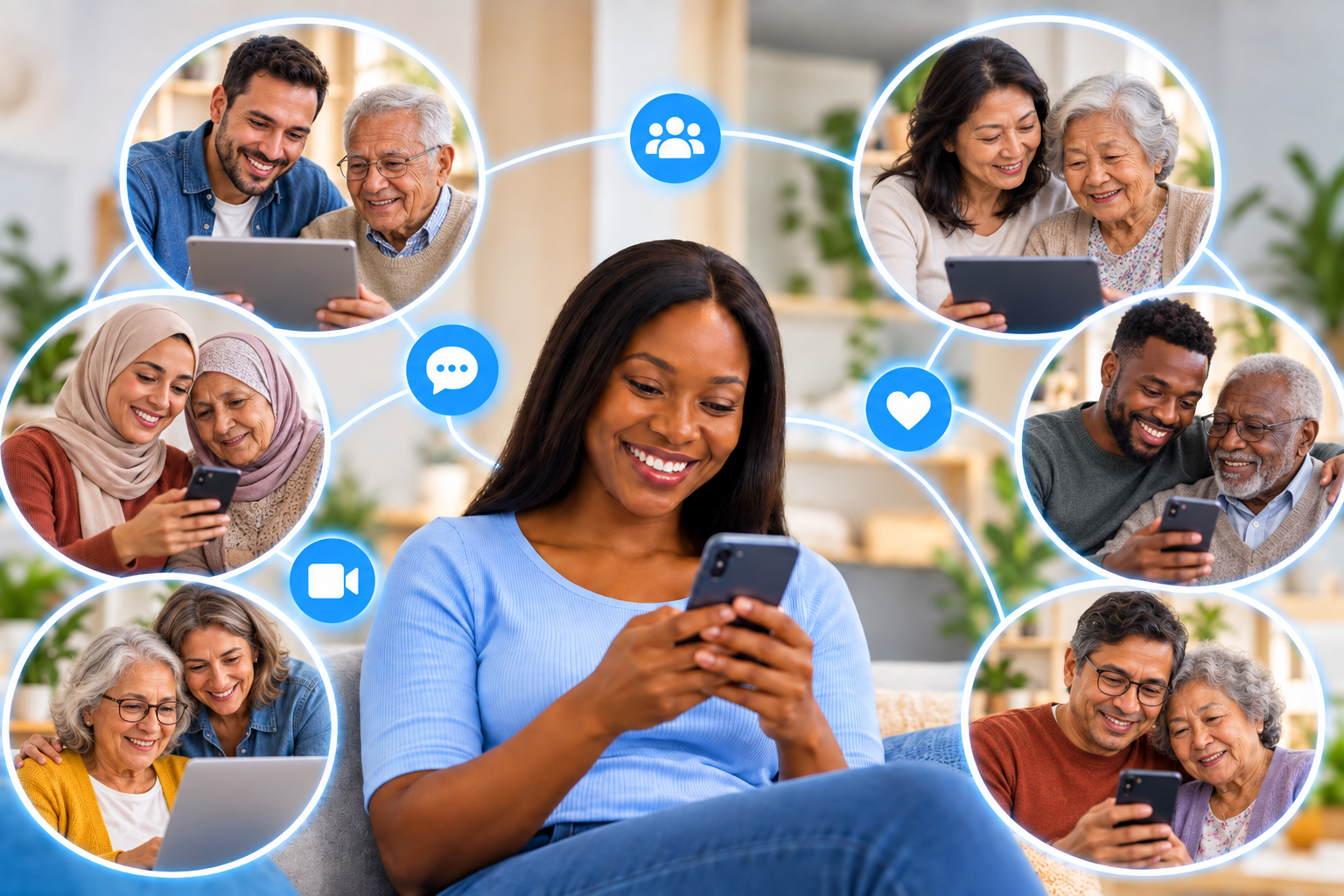 Caregivers connecting on an online community platform